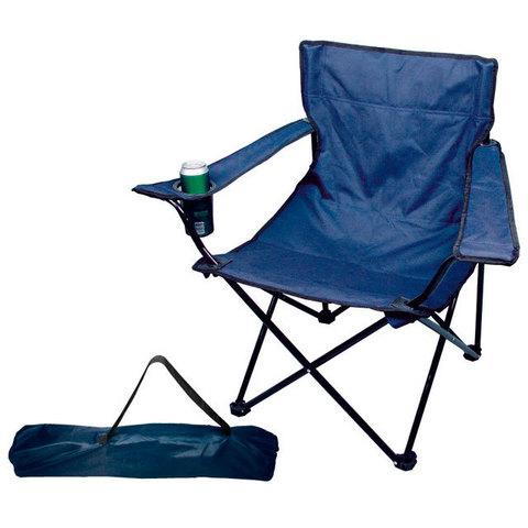 Кресло складное туристическое с подстаканником в чехле (Синий) - фото 1 - id-p64528890