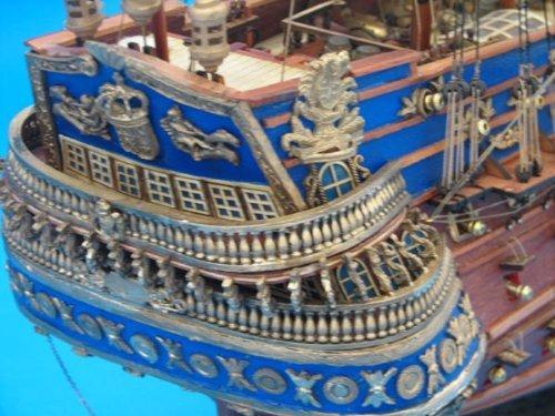 Статуэтка настольная Handcrafted Nautical Decor Корабль San Felipe, Высота: 320 мм, Материал: Полистоун, Цвет: