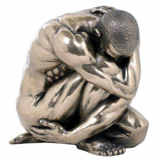 Статуэтка декоративная Veronese Design Artistic Nudes WU74767А1, Высота: 110 мм, Материал: Полистоун, Цвет: Бр