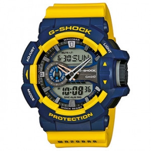 Часы электронные наручные мужские Casio G-SHOCK GA-400-9BER, Механизм: Кварц, Браслет: Ремешок из полимерного