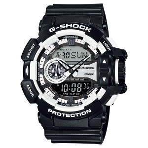 Часы электронные наручные мужские Casio G-SHOCK GA-400-1AER, Механизм: Кварц, Браслет: Ремешок из полимерного