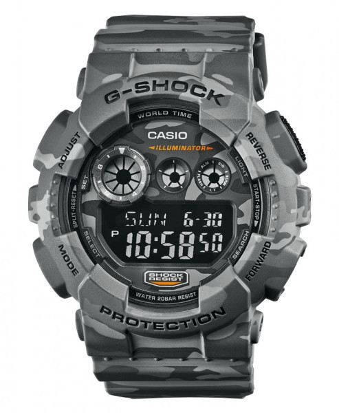 Часы электронные наручные мужские Casio G-SHOCK GD-120CM-8DR, Механизм: Кварц, Браслет: Ремешок из полимерного
