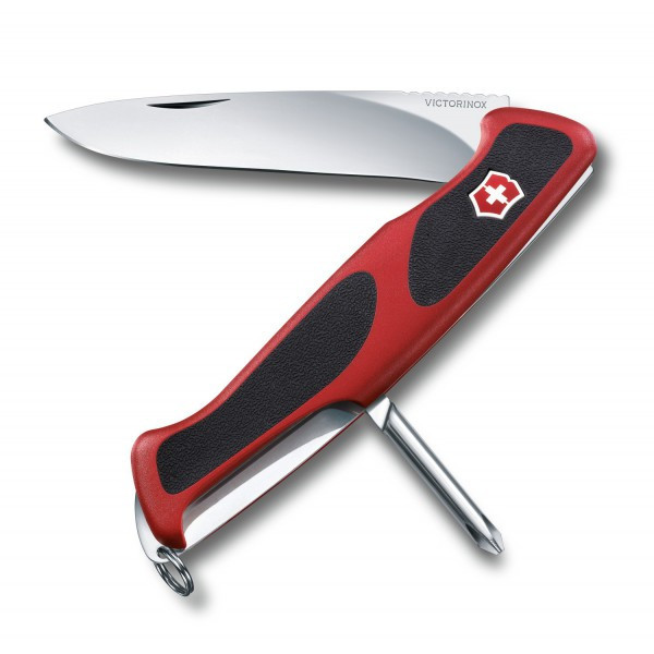 Нож складной карманный Victorinox RangerGrip 53, Функционал: Туризм, Кол-во функций: 5 в 1, Цвет: Красно-чёрны