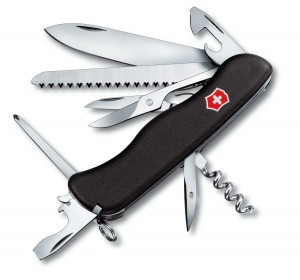 Нож складной солдатский Victorinox Outrider, Кол-во функций: 14 в 1, Цвет: Чёрный, (0.9023.3)
