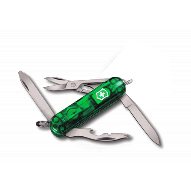Нож складной карманный Victorinox Manager, Кол-во функций: 10 в 1, Цвет: Зелёный (полупрозрачный), (0.6365.T4)