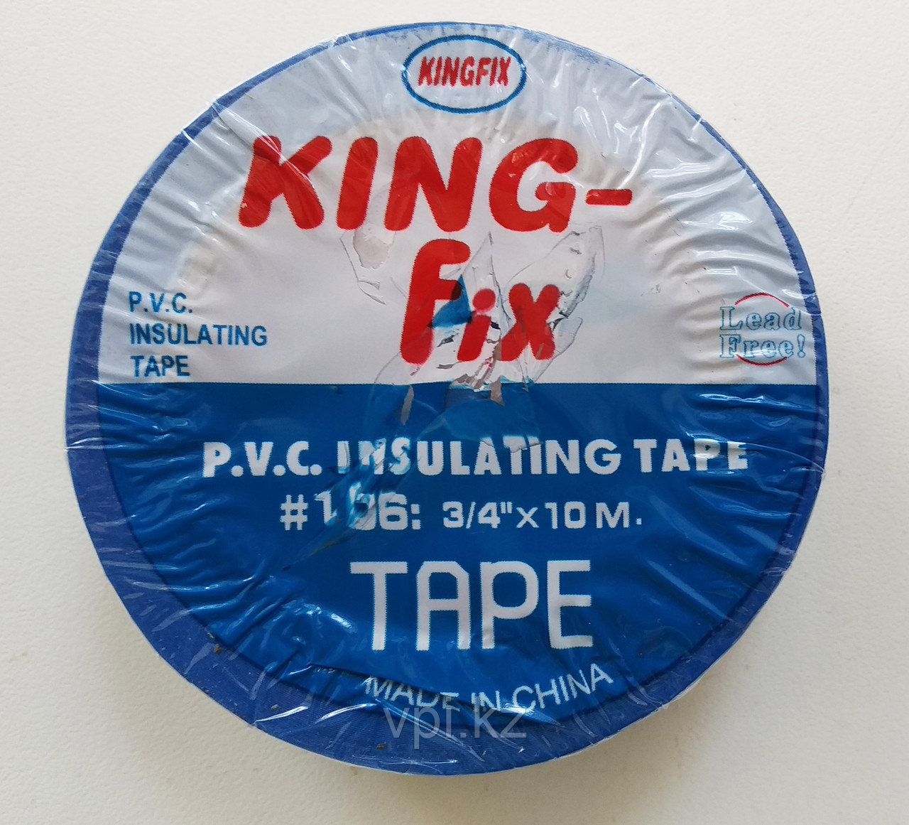 Изолента ПВХ, синяя, 10м. KING-FIX