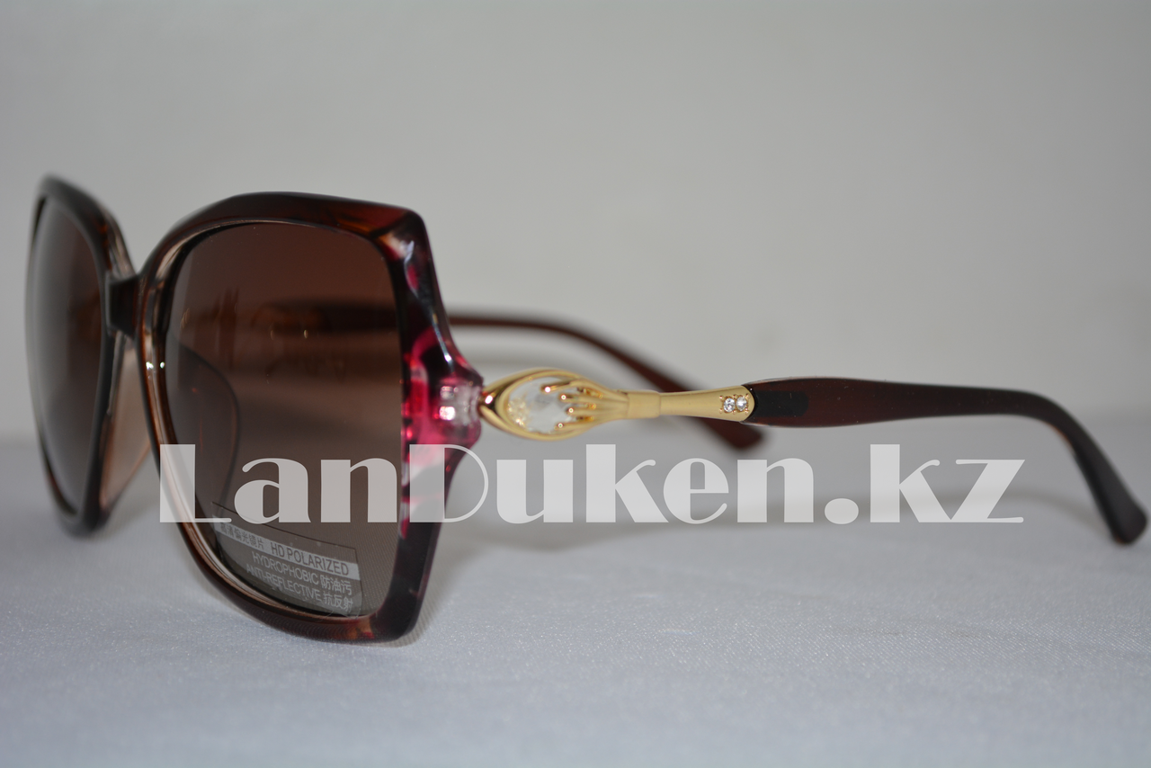 Солнцезащитные очки HD Polarized, тигрово-коричневые с антибликовым и гидрофобным эффектом. - фото 9 - id-p64513985