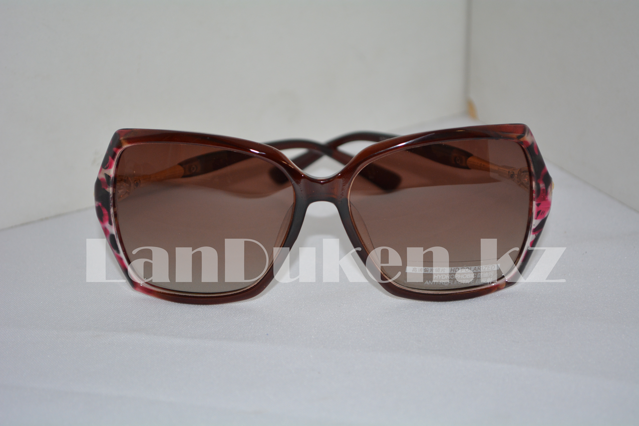 Солнцезащитные очки HD Polarized, тигрово-коричневые с антибликовым и гидрофобным эффектом. - фото 2 - id-p64513985