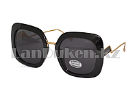 Солнцезащитные очки Fendi, черная оправа с черной линзой