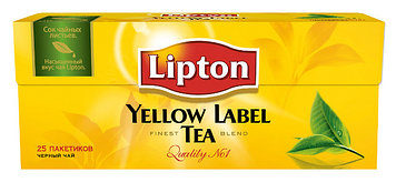 Чёрный чай «Lipton» 25 пакетиков