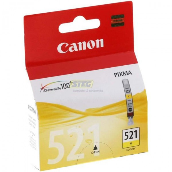 Картридж Canon CLI-521Y ORIGINAL Yellow для IP3600/4600/4700, MP540/550/560/620/630/640/980/990\