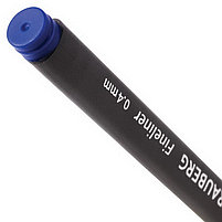 Ручка капиллярная BRAUBERG "Carbon", металлический наконечник, трехгранная, 0,4 мм, синяя, 141522, фото 6