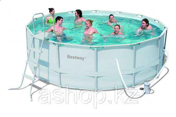 Бассейн каркасный Bestway Steel Pro 56444 (56263), 15 232 л,, Насос: 2 006 л/ч, Лестница: Есть, Поливинилхлори