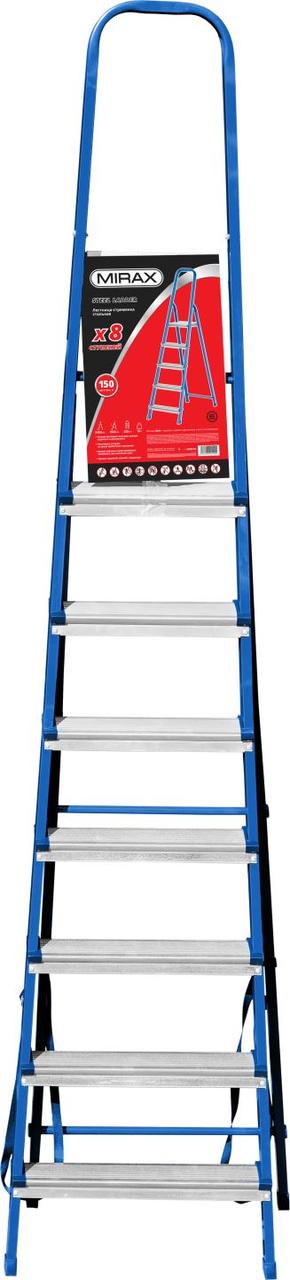Лестница-стремянка стальная, 8 ступеней, 162 см, MIRAX (38800-08) - фото 6 - id-p64563530