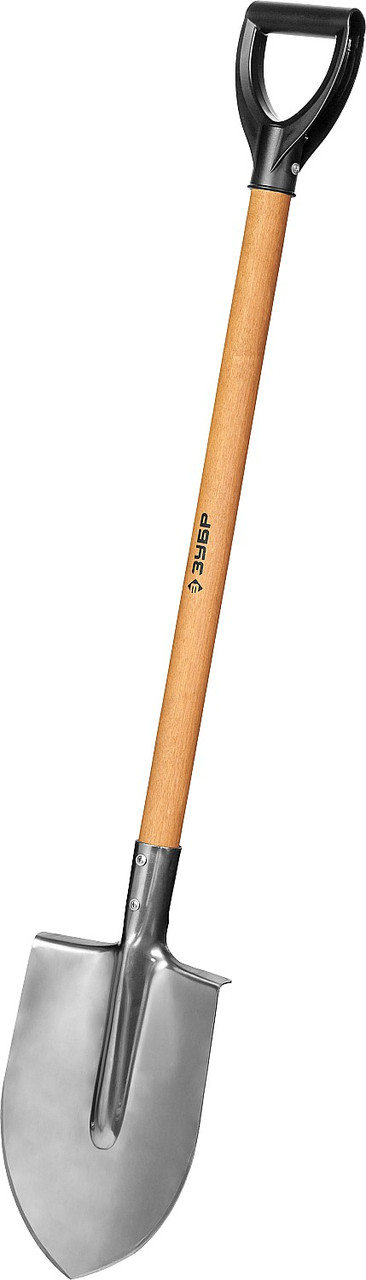 Лопата "Мастер-НС" штыковая из нержавеющей стали, деревянный черенок, с рукояткой, ЗУБР (39447) - фото 3 - id-p64563538