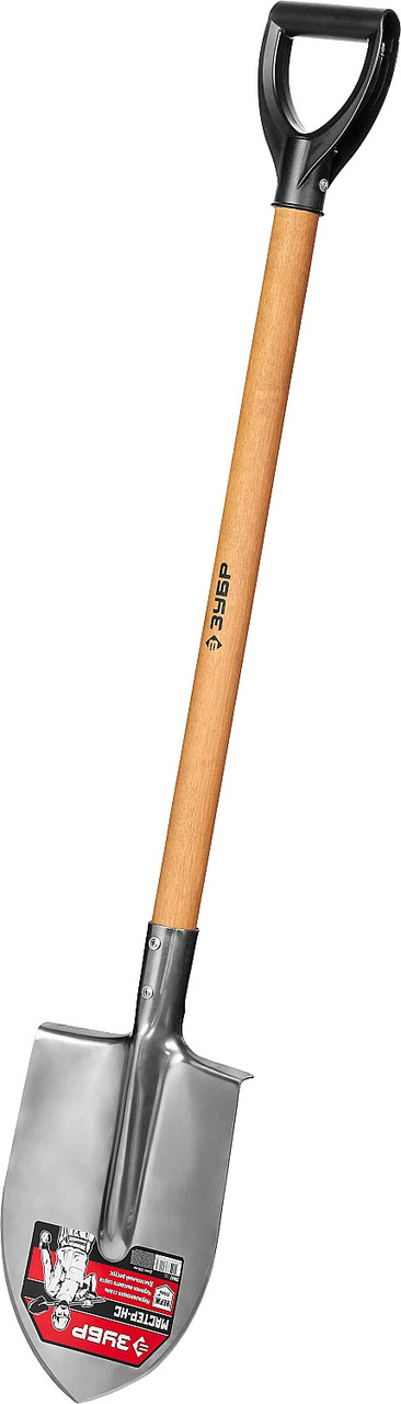 Лопата "Мастер-НС" штыковая из нержавеющей стали, деревянный черенок, с рукояткой, ЗУБР (39447) - фото 2 - id-p64563538