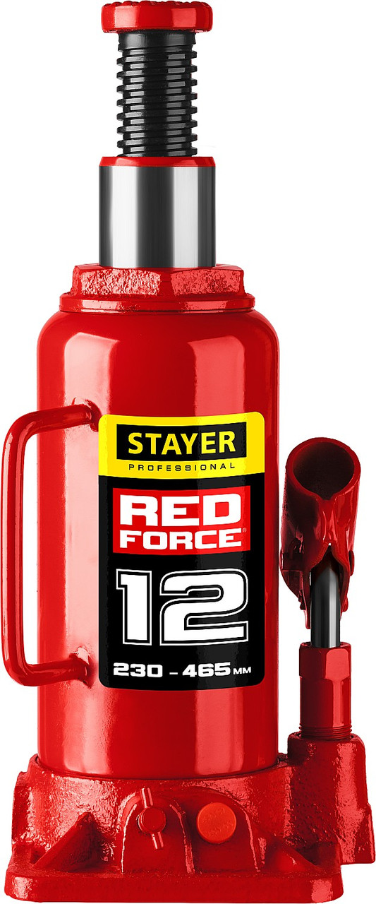 STAYER RED FORCE 12т 230-465мм домкрат бутылочный гидравлический (43160-12_z01) - фото 4 - id-p64563579