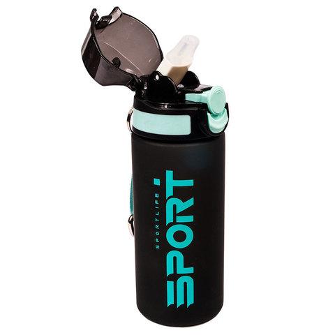 Бутылка для воды спортивная с поилкой SPORTLIFE (Черный с белым) - фото 2 - id-p64563946