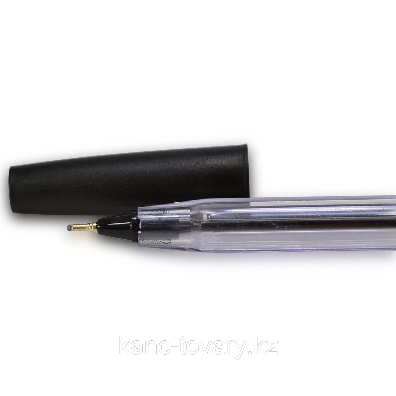 Ручка шариковая Dolphin Clear Stick (синяя, красная, черная) черный - фото 1 - id-p64565533
