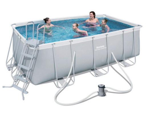 Бассейн каркасный Bestway 56456 (56241), 8 700 л,, Насос: 2 006 л/ч, Лестница: 4-хступенчатая, Полиэстер и ПВХ