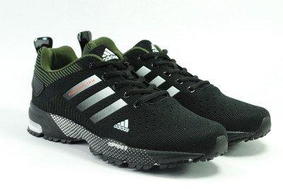 Кроссовки беговые Adidas Marathon TR черный/белый/хаки - фото 1 - id-p64573540