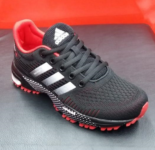 Кроссовки беговые Adidas Marathon TR 2019 черный/красный/белый - фото 1 - id-p64573623