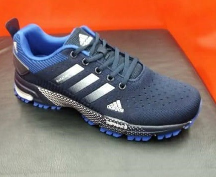 Кроссовки беговые Adidas Marathon TR 2019 синий/голубой/белый - фото 1 - id-p64573631