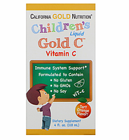 California Gold Nutrition, Children's Liquid Gold Vitamin C, реагент фармацевтической чистоты