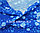 Бандана (бафф) Multi Scarf с мелкими розами ярко синяя, фото 2