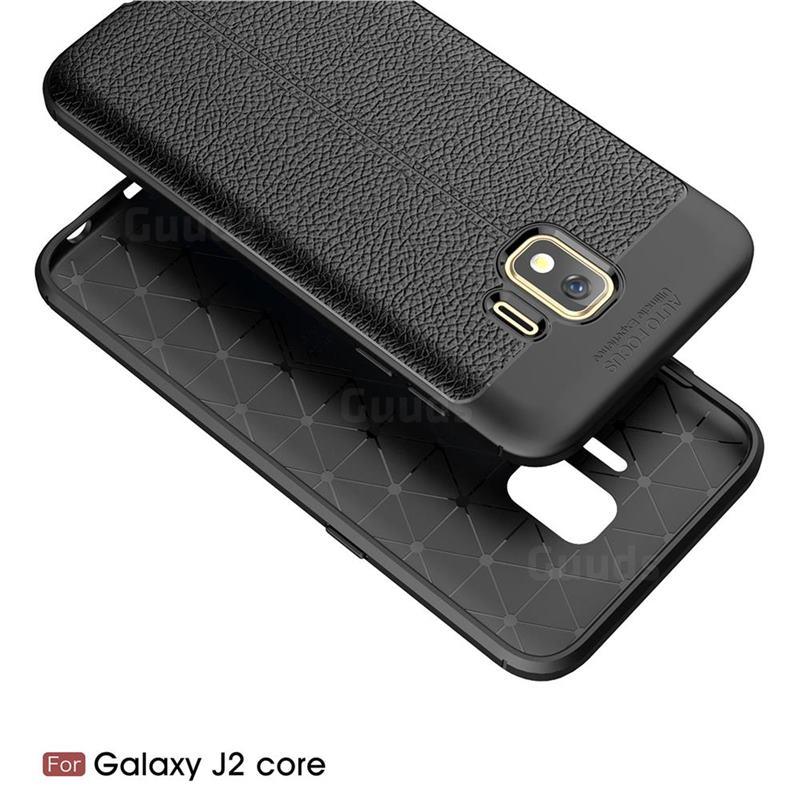 Силиконовый чехол Auto Focus Leather case для Samsung Galaxy J2 Core J260 2018 (черный) - фото 2 - id-p64608549