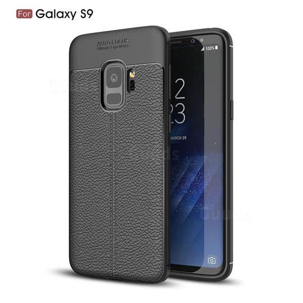 Силиконовый чехол Auto Focus Leather case для Samsung Galaxy S9 G960 2018 (черный), фото 1