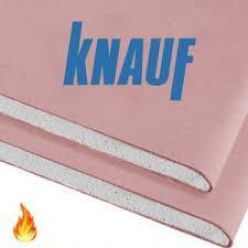 Гипсокартон Огнеупорный стеновой ГКЛ "KNAUF", толщина 12.5 мм, размер 1200*2500, фото 2