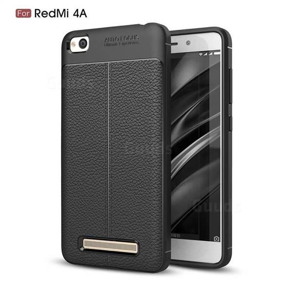 Силиконовый чехол Auto Focus Leather case для Xiaomi Redmi 4A (черный)