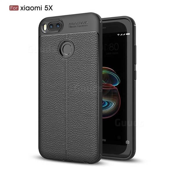 Силиконовый чехол Auto Focus Leather case для Xiaomi Mi 5X (черный)