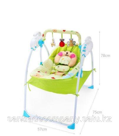 Детский шезлонг Baby cradle с пультом(вибро,мелодия от игрушки)3 положения