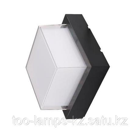 Уличный настенный светодиодный светильник, пылевлагозащищенный SUGA-12/SO 12W черный 4200K, фото 2