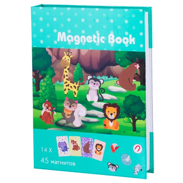 Magnetic Book TAV034 Развивающая игра "В зоопарке", 59 деталей