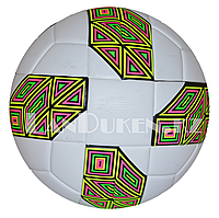 Футбольный мяч  GF-2019-12 белый с разноцветным шестиугольником