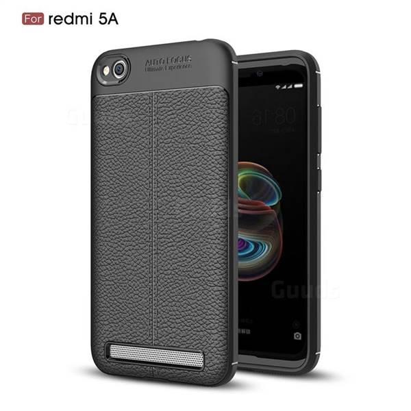 Силиконовый чехол Auto Focus Leather case для Xiaomi Redmi Note 5A (черный)