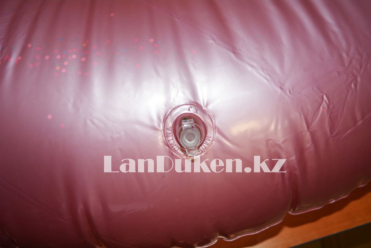 Большой надувной плавательный круг блестящий 105 см с разноцветными блестками - фото 7 - id-p64632059