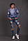 Женская вышиванка "Твори мир", лен джинс, фото 9