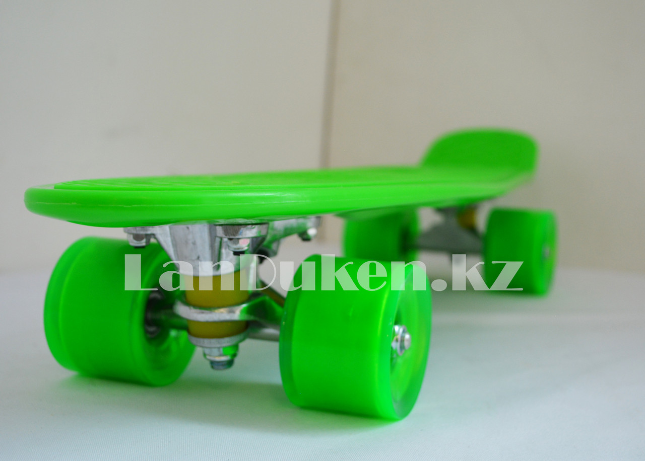 Пенни борд подростковый 56*15 Penny Board с гелевыми колесами зеленый - фото 3 - id-p64647062