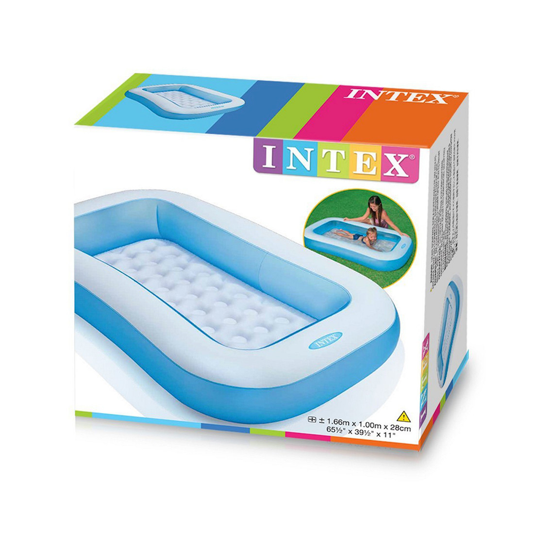 Бассейн надувной Intex 57403NP, 102 л, Возрост: От 1 до 3 лет, Поливинилхлорид, Цвет: Бело-голубой