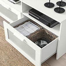 Шкаф для ТВ БРИМНЭС комбинация белый ИКЕА, IKEA , фото 3