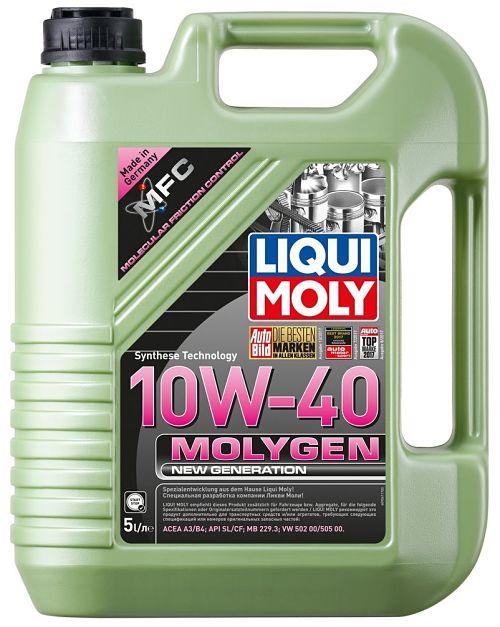 Моторное масло LIQUI MOLY Molygen 10W-40 5L по цене 4L