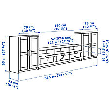 Шкаф для ТВ БРИМНЭС комбинация черный ИКЕА, IKEA , фото 3