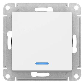 ATLASDESIGN 1-клавишный ВЫКЛЮЧАТЕЛЬ с подсветкой, сх.1а, 10АХ, механизм, БЕЛЫЙ