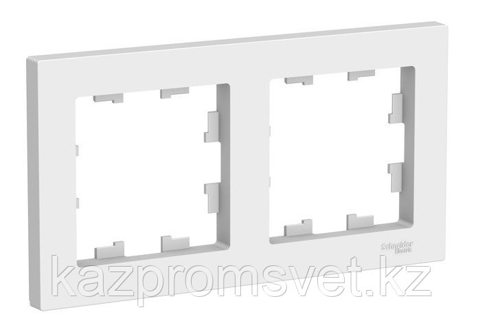 ATLASDESIGN 2-постовая РАМКА, универсальная, БЕЛЫЙ