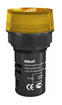 Индикатор ADDS ЛК-22 мм желтый LED 220В DEKraft