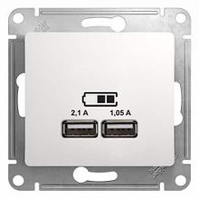USB розетка - 2х5В 1050мА скрытой уст без рамки "GLOSSA" GSL133